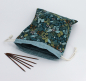 Preview: Projektbeutel/ Handarbeitsbeutel mit Kordel Dancing Leaves